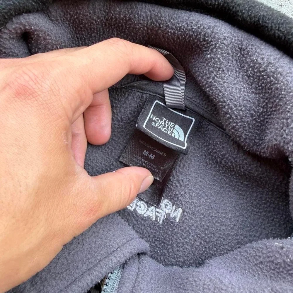 Vintage The North Face gray & black fleece jacket size M